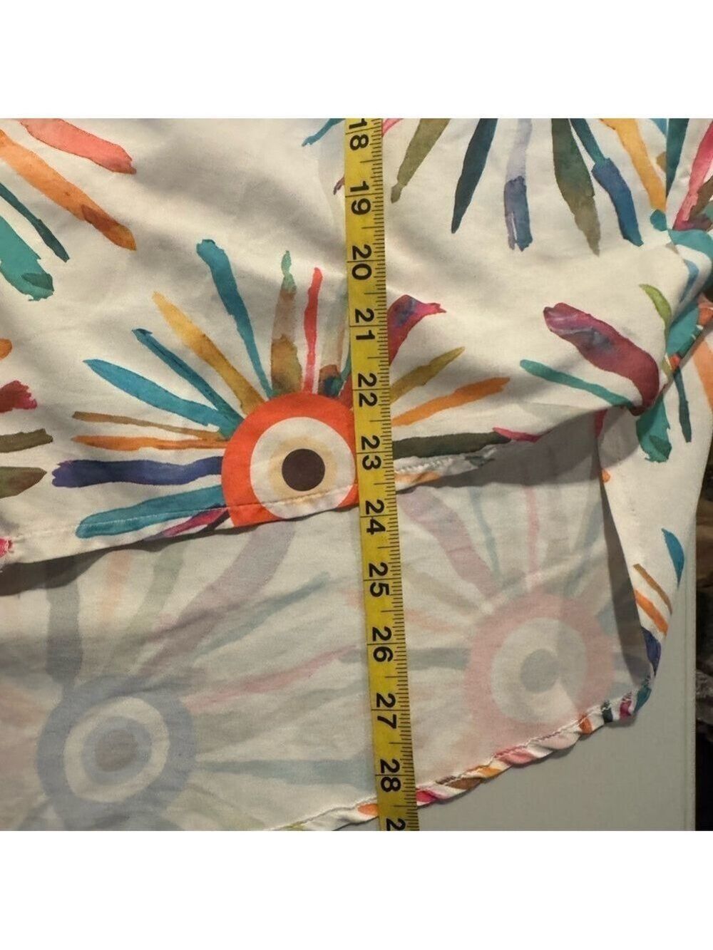 ARS Abstract Collared Button Up Blouse - Picture 7 of 8